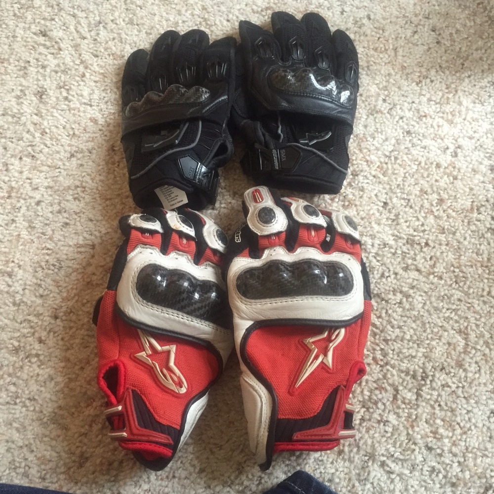 Men's motorcycle gloves.